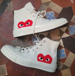 Comme de garcones play converse white high top